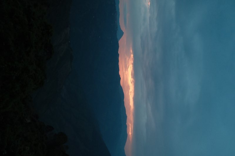 Sunset over the Abejorral mountains