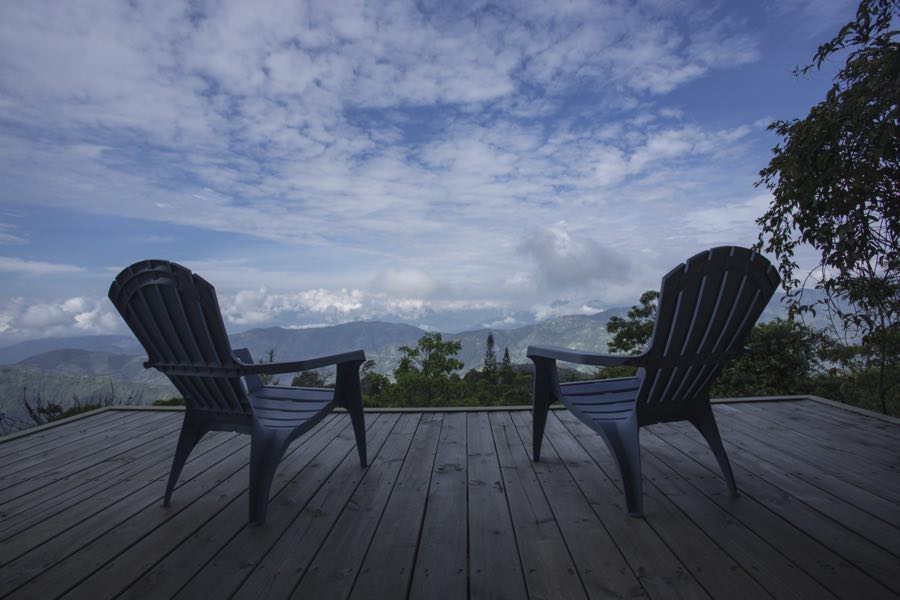 Cabin deck facing the canyon